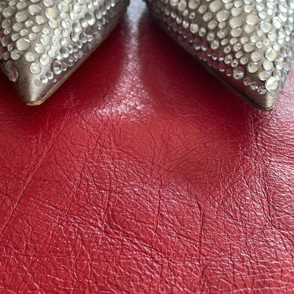 SJP by Sarah Jessica Parker Silver Crystal Embellished Pointed-Toe Heels - Picture 8 of 8